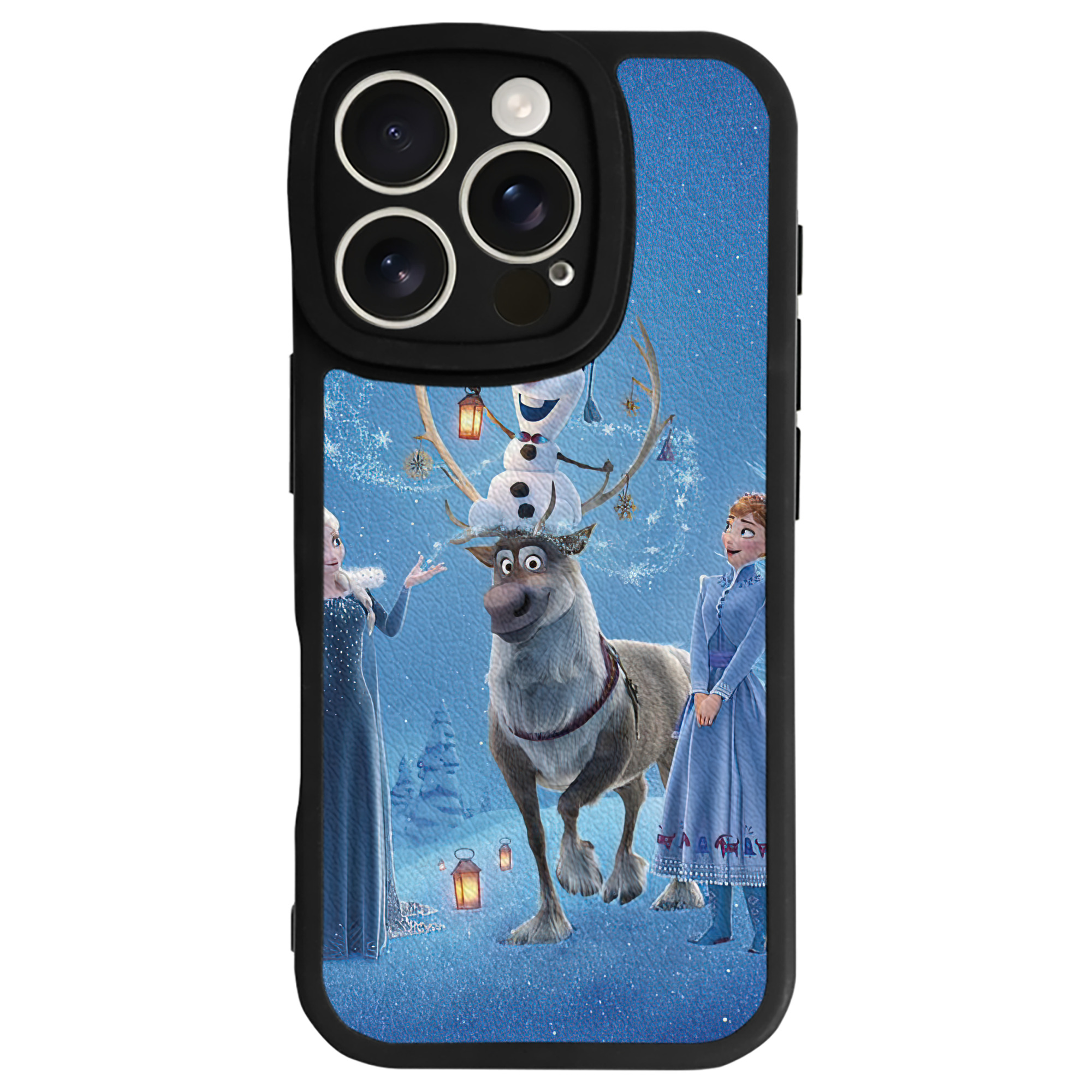 （画像用） アナと雪の女王 アンナ エルサ Frozen Anna Elsa 【iPhone 16シリーズ対応】シリコンスマホケース（レザー調） 材質：シリコン